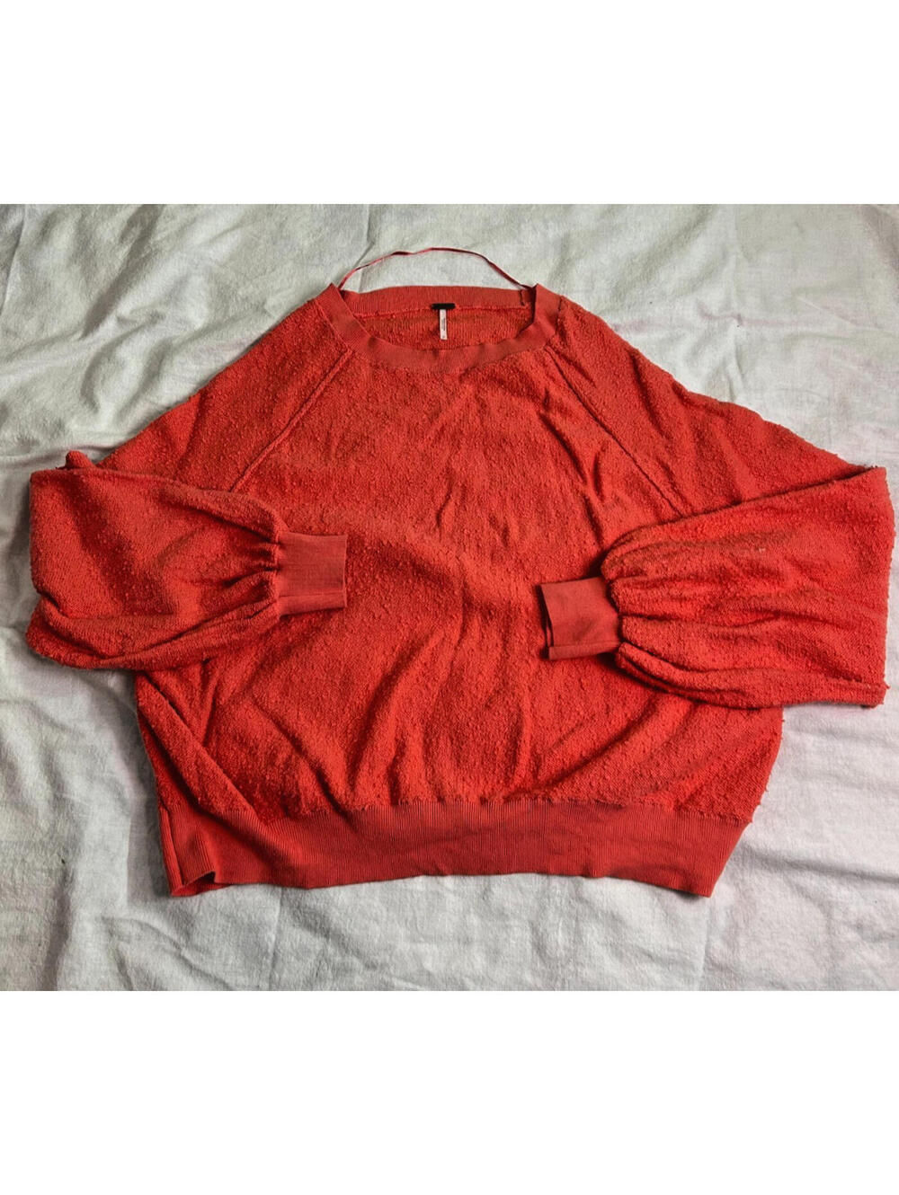 Free People Cactus Bloom Coral Pullover Sweater Size M